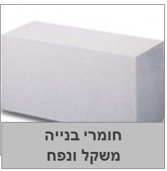משקל ונפח חומרי בנייה
