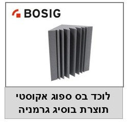 לוכד בס ספוג אקוסטי משולש שחור תוצרת BOSIG  גרמניה 